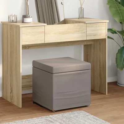 Produktbild von "2026 Aktion"Hocker für Schlaf- und Wohnzimmer - Moderne design, Taupe 41 x 41 x 40 cm Stoff und Pressholz GermanyMöbel 51657 - Barhocker