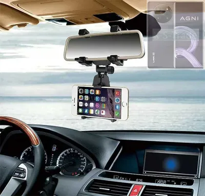 Produktbild von K-S-Trade Smartphone Halterung kompatibel mit Lava Agni 2 Rückspiegel Halterung schwarz Auto Halterung KFZ Halter