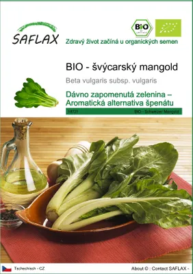Obrázek produktu pro SAFLAX - BIO - švýcarský mangold - Beta vulgaris subsp. vulgaris - 150 Semena