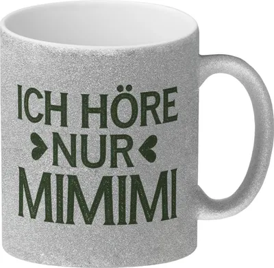 Produktbild von Ich höre nur MIMIMI Glitzer-Kaffeebecher