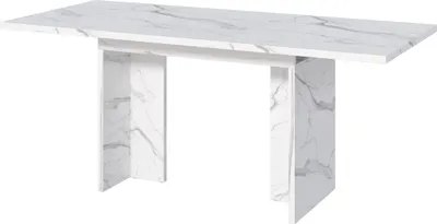 Productafbeelding van Uitschuifbare eettafel, 140/180 x 80 cm, geschikt voor 6-8 personen, rechthoekige vorm, dikker tafelblad, eenvoudige stijl, tafel voor eetkamer of keuken
