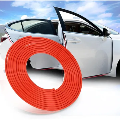 Image de Bande de protection décorative rouge pour les portes de voiture
