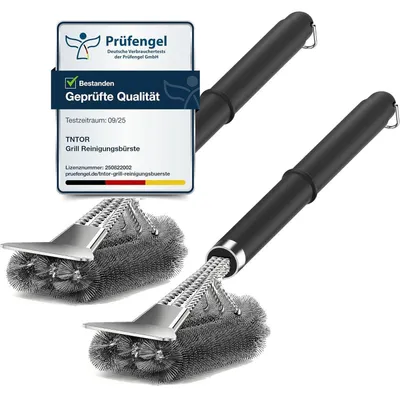 Productafbeelding van Grillborstel, 2-pack, roestvrijstalen borstels, PP-materiaal [2 stuks] Grillborstels