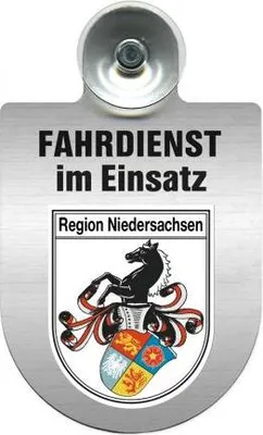 Produktbild von Einsatzschild Windschutzscheibe incl. Saugnapf - Fahrdienst im Einsatz - 309458 - incl. Regionen nach Wahl Color - Region Niedersachsen