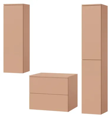 Obrázok produktu pre 3-dielna kúpeľňová zostava: Spodná skrinka + 2 vysoké skrinky Color Alpaka (2S 60 + 1D 100 + 2D 160)