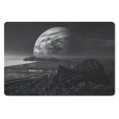 Produktbild von MuchoWow® Schreibtischunterlage Planeten - Berge - Sterne 60x40 cm - XXL Mauspad - Großes Mauspad