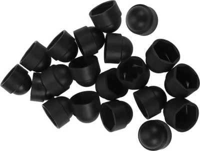 Produktbild von 20 Stück Radmutter Schraube 24mm Felgen Reifenmutter Schrauben Staubschutzkappe Abdeckung Mutter Schutz Kunststoff Schwarz Außen