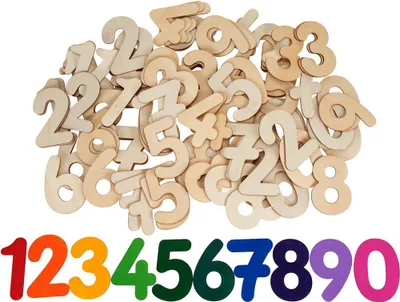 Produktbild von Holzzahlen 7,5 cm, 150 Stück