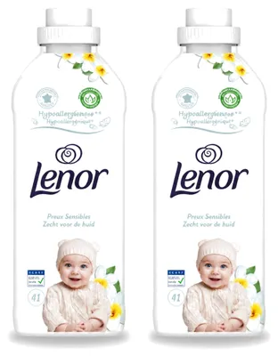 Produktbild von 2 x Lenor Weichspüler Sensitiv – Milder Duft - Vorteilspackung - 2 Stücke