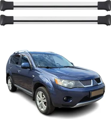 Produktbild von Dachträger Grundtäger für Mitsubishi Outlander 2008-2012 75kg Alu Silber 2 tlg