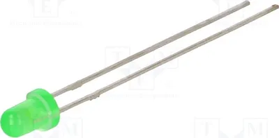 Produktbild von 5x LED 3mm 25÷85mcd 85° grün  LTL1NHKGD LED Dioden THT 3mm