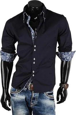 Produktbild von Brandneu Designer Hemd CARISMA 3 Farben uni CRM8173 Navy L