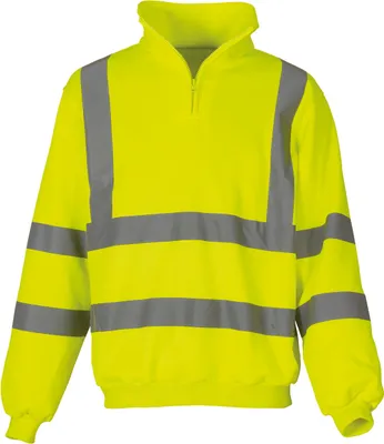 Immagine prodotto di YOKO HVK06 | Felpa Hi Vis 1/4 Zip - EN ISO 20471:2013 Classe 3 - Colore: Giallo Hi-Vis - Taglia: 3XL