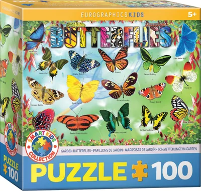 Image de Eurographics Puzzle Jardin Papillons, 100 pièces, 48 x 33 cm, 6100-5485