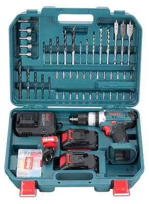 Produktbild von Ronix Akku-Bohrschrauber-Set 20 V (53-teilig) - RS-8619