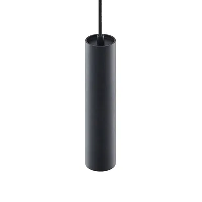 Produktbild von Prios Hängelampe Neliyah, rund, schwarz, 1-flg., GU10