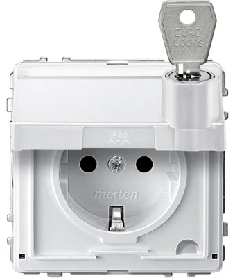 Produktbild von Merten MEG2316-7219, Typ F, Weiß, IP44, 250 V, 16 A, 1 Stück(e)