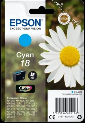 Zdjęcie produktu dla Epson Daisy Atramenty z serii Claria Home, Standardowa wydajność, Cyjan, 3,3 ml, 1 szt., 180 stron(y)