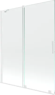 Immagine prodotto di Mexen Velar pannello per vasca da bagno scorrevole a 2 ante 140 x 150 cm, trasparente, bianco - 896-140-000-01-20