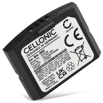 Zdjęcie produktu dla CELLONIC 1x akumulator do zestawu słuchawkowego, kompatybilny z modelami Sennheiser RI 840 (zestaw 840 TV), RR 4200 (RS 4200 II), RR 4200, BA 300 – (150 mAh, 3,7 V)