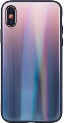 Produktbild von cofi1453® Aurora Glas Etui Silikon Hülle kompatibel mit Samsung Galaxy A51 (A515F) Hart Case TPU Handy Cover Schutz in Braun-Schwarz