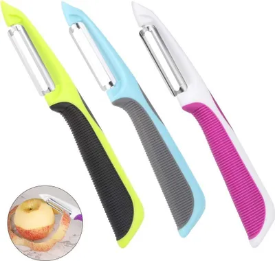 Produktbild von 2-in-1 Gemüseschäler Edelstahl, Y-Sparschäler mit Julienne Klinge