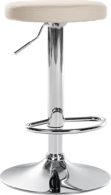 Produktbild von CLP Barhocker Ponte Kunstleder-Bezug creme Gestell Farbe chrom