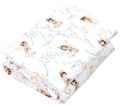 Immagine prodotto di Set di piumoni per bambini TupTam con motivi decorativi: piumone per tutte le stagioni, copriletto, cuscino e federa, 2 pezzi, colore: beige/fate, dimensioni: 135x100 cm