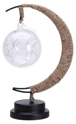 Image de Lampe de table à piles - Globe suspendu