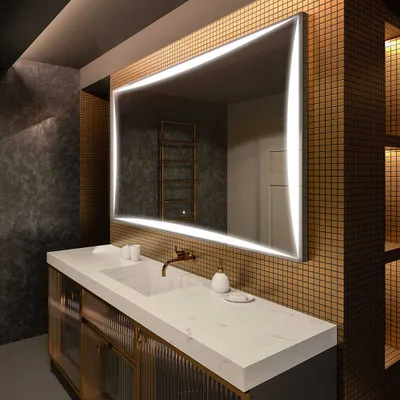 Obrázek produktu pro Artforma Zrcadlo do koupelny s led osvětlením 190x50 cm | Barva LED: Studená bílá 7000K | Vypínač: Dotykový | LED077