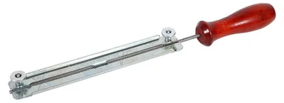 Image de 1 kit de lime et d'affûtage pour chaîne de tronçonneuse avec support en bois (4,0 mm)
