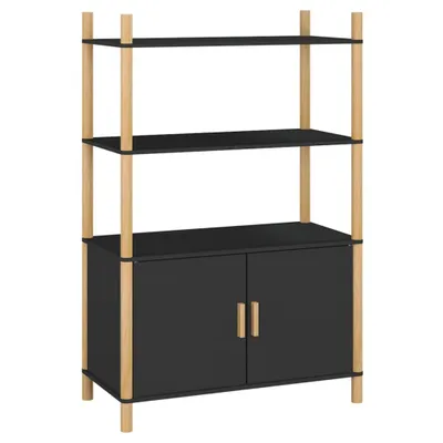 Image de Buffet haut Noir 80x40x121 cm Bois d'ingénierie