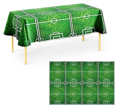 Produktbild von Tischdecke Fußball 120 x 180 cm, grün, Partydekoration Kindergeburtstag, Procos