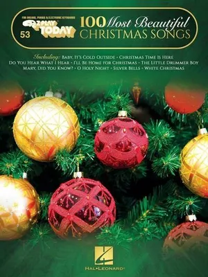 Imagen del producto de 100 Most Beautiful Christmas Songs: E-Z Play Today #53 Songbook with Large Easy-To-Read Notation and Lyrics