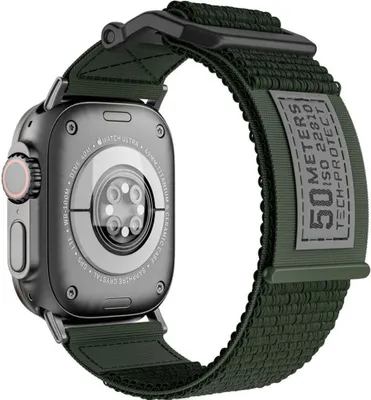 Produktbild von Tech-protect Scout Armband Apple Watch 4/5/6/7/SE/8/9/Ultra 44/45/49mm Militärgrün