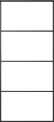 Produktbild von vidaXL Schiebetür Aluminium und ESG Glas 90x205 cm Schwarz
