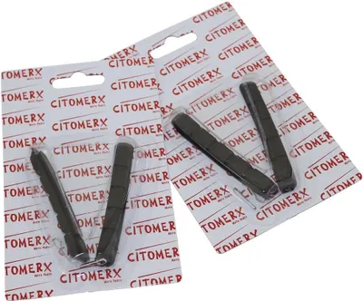 Image de 2 paires de patins de frein CMX 72mm noirs pour Shimano XTR, Deore XT V-Brake