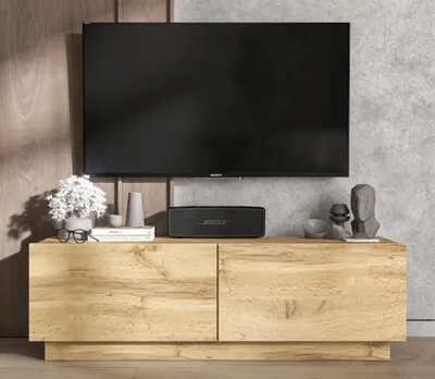 Produktbild von Loft TV-Schrank TV-Lowboard Enjoy Zweitürig Modern Lindner Möbel 120cm x 37cm x 35cm, Farbe: Eiche Artisan Matt