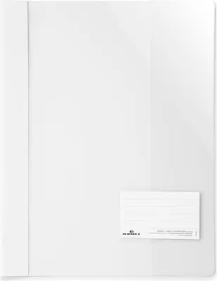 Produktbild von 25 DURABLE Schnellhefter Kunststoff weiß DIN A4 überbreit