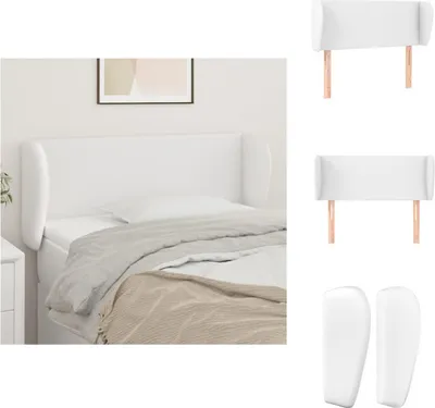Produktbild von vidaXL Kopfteil mit Ohren Weiß 83x23x78/88 cm Kunstleder -  Kopf- & Fußenden