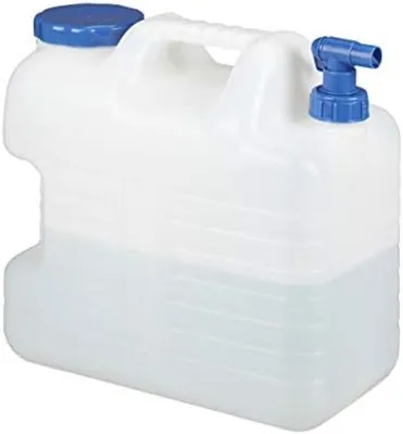 Produktbild von PolkaHome® Wasserkanister 20 Liter mit Hahn, tragbar, BPA-frei, ideal für Camping, Picknick und Outdoor - Weiß