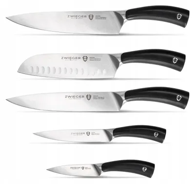 Produktbild von Messerset 5-teilig Zwieger Obsidian deutsche Edelstahl ABS-Griff