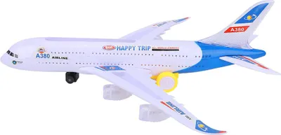 Obrázok produktu pre Elektrický model lietadla A380 so zvukom a svetlom 43 cm dlhý detský hračkársky model