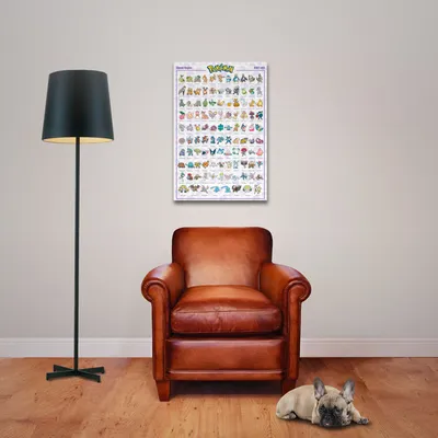 Immagine prodotto di Pokemon - Pokémon - Poster - Sinnoh Pokemon francese + 2 pezzi poster modanature legno 61 cm nero