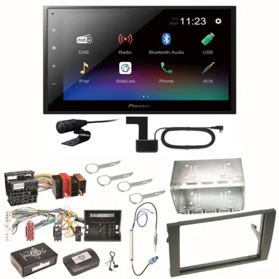 Produktbild von Pioneer DMH-A340DAB Digitalradio Bluetooth Einbauset für Audi A4 B6 B7 Seat Exeo