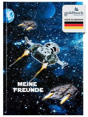 Produktbild von goldbuch Freundebuch Raumschiff, DIN A5, 72 illustrierte Seiten, für Kita und Grundschule