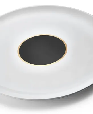 Imagen del producto de Plato de cerámica negro y dorado, 27 cm