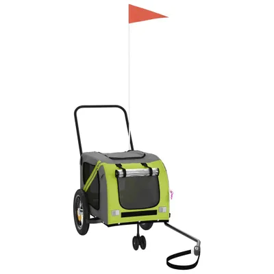 Produktbild von Fahrradanhänger Hunde Grün und Schwarz Oxford-Gewebe & Eisen