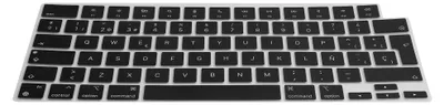 Produktbild von kwmobile Silikon Tastaturschutz QWERTY (Spanien) kompatibel mit Apple Macbook Air 15 M4 2025 A3241 - in Schwarz