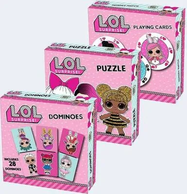 Produktbild von Games L.O.L. Surprise 3er - Spiele - Bundle - Jumbo Kartenspiel, Puzzle, Domino, 4 Jahr(e)